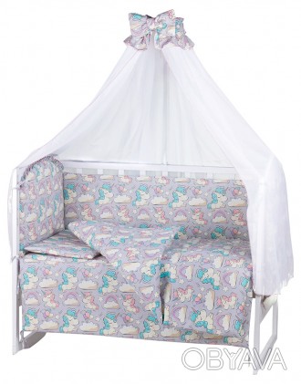 Детский постельный комплект в кроватку Babyroom Comfort-08 стандартных размеров . . фото 1