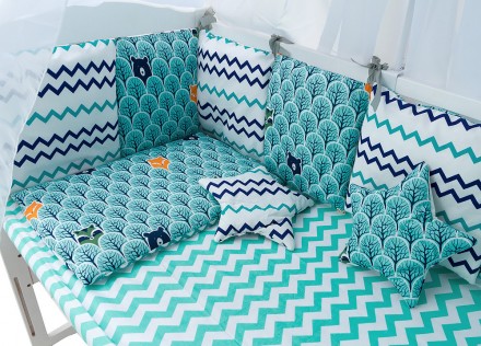 Babyroom Classic Bortiki-01 (6 элементов) красивое и яркое постельное белье из 1. . фото 3