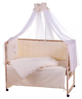 Нежный постельный комплект для детской кроватки из 8 единиц с великолепной вышив. . фото 2
