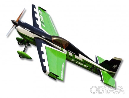 
 Самолёт радиоуправляемый Precision Aerobatics Extra MX 1472мм KIT (зеленый)В к. . фото 1