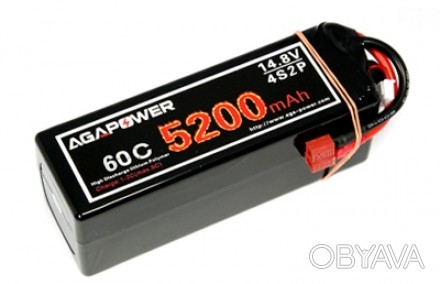 
 Аккумулятор AGA POWER литий-полимерный в твёрдом корпусе для автомоделей. Ёмко. . фото 1