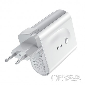 СЗУ + Power Bank Joyroom D-T189 (USB/Type-C) 5000 mAh (Белый). . фото 1