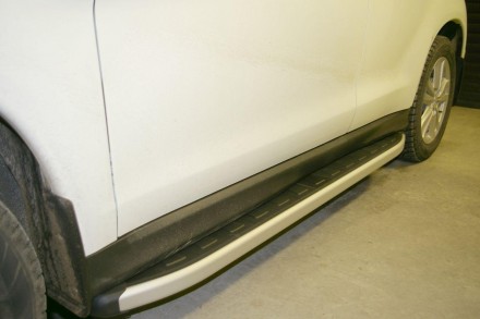 Защита порогов, подножки - Пороги на Peugeot 4008 Элегант. . фото 3