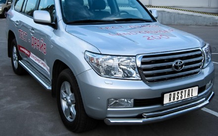 Труба двойная на Toyota Land Cruiser 200 ( Toyota LC 200) Нержавейка (60 диаметр. Київ. фото 1 Труба двойная на Toyota Land Cruiser 200 ( Toyota LC 200) Нержавейка (60 диаметр. Київ. фото 1
