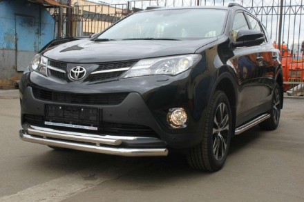 Труба двойная на Toyota RAV 4 нерж. (70 диаметр). Київ. фото 1 Труба двойная на Toyota RAV 4 нерж. (70 диаметр). Київ. фото 1