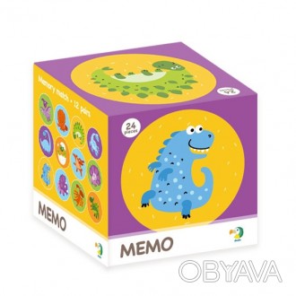 Настольная игра Мемо Динозавры 7*7*7см 300142 DoDo. . фото 1