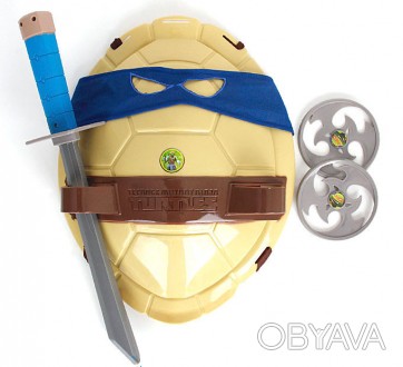 Боевой набор Черепашки Ниндзя Леонардо: маска, панцирь, 2 сюрикена, меч
 
Компле. . фото 1