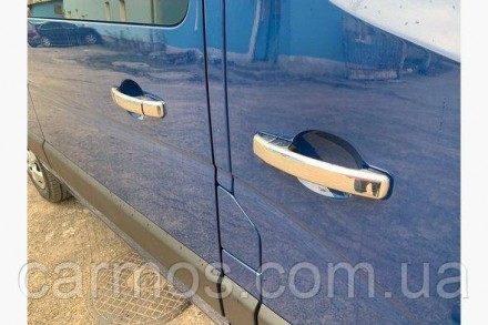 Накладки на ручки Renault trafic 2015-,,, (Рено трафик) , нерж. 4 шт CARMOS. Киев. фото 1