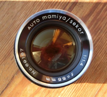 Mamiya Sekor 55mm f/1.4 Auto - нормальный, светосильный объектив для фотоаппарат. . фото 2