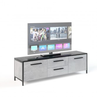 Тумба под телевизор Fenster UNTV 03B 42,5×155×36,5 Урбан/Чёрный. Чернигов. фото 1 Тумба под телевизор Fenster UNTV 03B 42,5×155×36,5 Урбан/Чёрный. Чернигов. фото 1