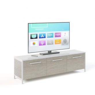 Тумба под телевизор Fenster UNTV 04W 42,5×155×36,5 Дуб сонома/Белый. Чернигов. фото 1 Тумба под телевизор Fenster UNTV 04W 42,5×155×36,5 Дуб сонома/Белый. Чернигов. фото 1