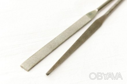 Алмазный плоский надфиль применяется для обработки материалов с высокой твёрдост. . фото 1