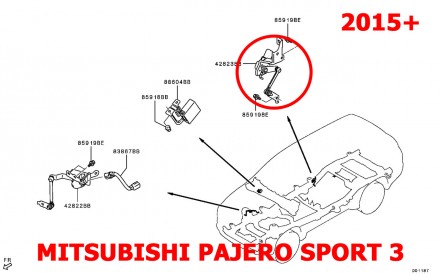  Тяга датчика положення кузова задня MITSUBISHI Pajero Sport 2 2008-2015 8651A10. . фото 9
