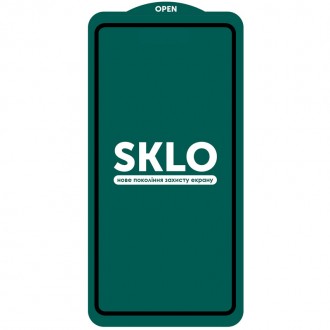 Защитное стекло SKLO 5D (full glue) для Samsung Galaxy A10 / A10s / M10 (Черный). . фото 3