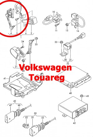 Тяга датчика положення кузова (висоти) передня Фольксваген Туарег Volkswagen Tou. . фото 3