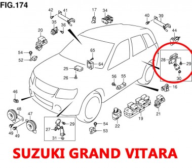 Тяга датчика положення кузова задня SUZUKI GRAND VITARA 38640-65J10, 38640-78K10. . фото 6