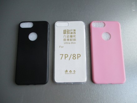 Чехол для iPhone 7 Plus / 8 Plus. Силиконовый бампер.  Цвет - черный, прозрачный. . фото 2