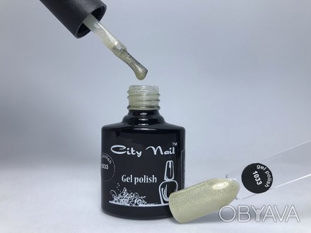 Гель лак светло серый с мелким шиммером CityNail №1033
 Палитра более 200 цветов. . фото 1