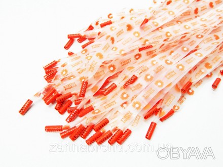 Шнурки (Лампасы) силиконовые (полупрозрачные) "Angel" ярко-оранжевого цвета 1,25. . фото 1