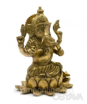 Бронзовая статуэтка индуистского божества Ганеши.. . фото 1