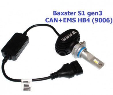 
Кратко о Baxster S1 gen3 HB4 (9006) 5000K CAN+EMS (2 шт):Цоколь: НB4Мощнос. . фото 3