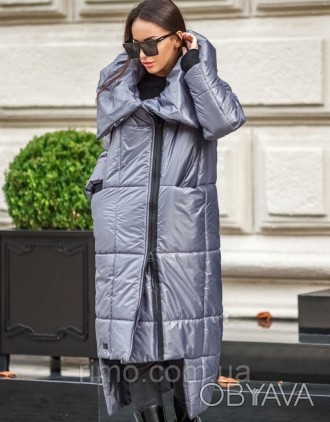 Модное пальто одеяло, модель на молнии, сзади удлиненная. Рост модели 170см.
Мат. . фото 1