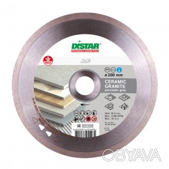 Алмазный круг Distar 1A1R Bestseller Ceramic Granite 250*1.8*10*25.4 является пр. . фото 1