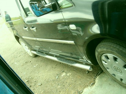 Защита порогов, подножки - Пороги труба с проступью на Volkswagen Caddy. . фото 3
