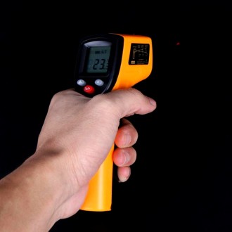 Портативный пирометр (инфракрасный термометр) GM-320 широко используется в бытов. . фото 3