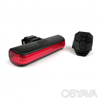 Задний влагостойкий фонарь-мигалка USB для велосипеда с указателем поворотов с п. . фото 1