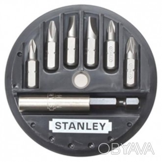 • Набор бит STANLEY L= 25 мм с магнитным держателем 1/4 (7 шт).Без чего не работ. . фото 1