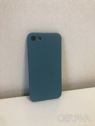 Продается абсолютно новый силиконовый чехол синего(бирюзового) цвета, на Iphone . . фото 1