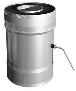 Дроссель-клапан (шибер) н/оц с теплоизоляцией Котлы, Двустенный, 130/190 мм, 0,8. Харьков. фото 1