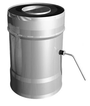 Дроссель-клапан (шибер) н/оц с теплоизоляцией d=400/460, Двухстенная, Котлы, 1,0. Харьков. фото 1