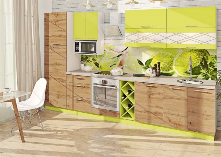 Предлагаем новые стильные кухни Эко с фасадами дсп ламинированными в недорогом ц. . фото 13