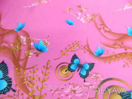Ткань плащевка "Бабочки". . фото 1