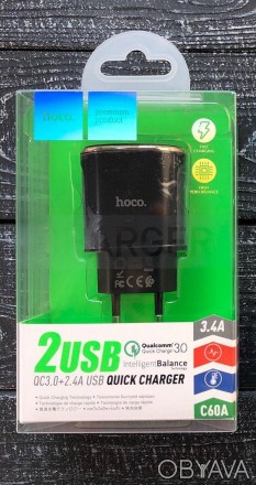 Зарядное быстрое QC3.0 HOCO C60A Prestige 2 USB 3.4A 18W
 
Поддержка быстрой зар. . фото 1