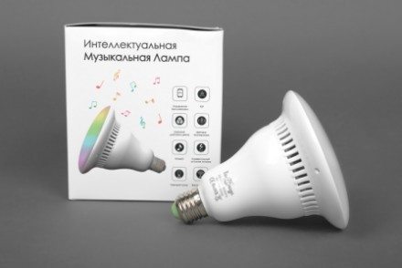 Умная музыкальная ЛЭД лампочка с Bluetooth динамиком + RGB 

Смарт лампоч. . фото 7