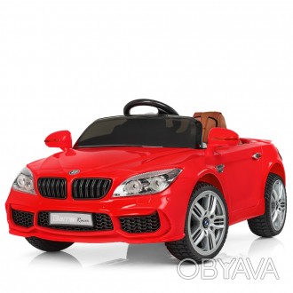 Детский электромобиль M 2773 BMW, мягкое кожаное сиденье, красный - 
порадует ма. . фото 1