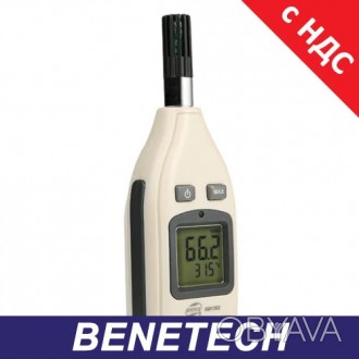Карманный термогигрометр Benetech GM1362 одновременно измеряет относительную вла. . фото 1