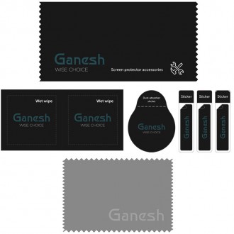 Защитное стекло Ganesh 3D для Apple iPhone 11 Pro / X / XS (5.8") (Черный). . фото 5