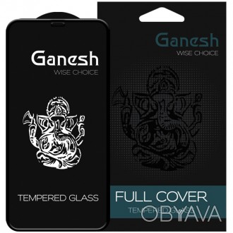 Защитное стекло Ganesh 3D для Apple iPhone 11 Pro / X / XS (5.8") (Черный). . фото 1