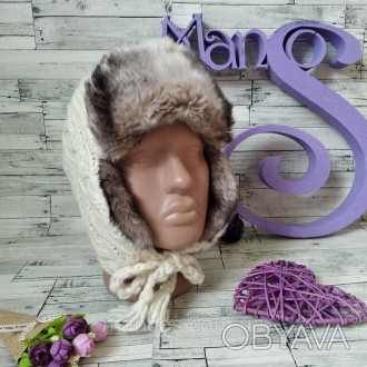 Зимняя шапка ушанка женская белая с мехом
в идеальном состоянии
Размер на обхват. . фото 1
