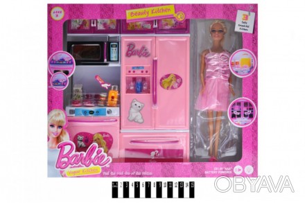 
Лялька "BARBIE" з кухонним набором (коробка) X221P2 р.40,2*33,2*10см. Детальніш. . фото 1