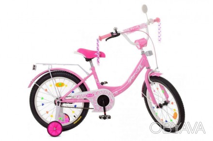 
Велосипед PROF1 18д. XD1811 Princess, рожевий, дзвінок, дод. колеса Детальніше . . фото 1