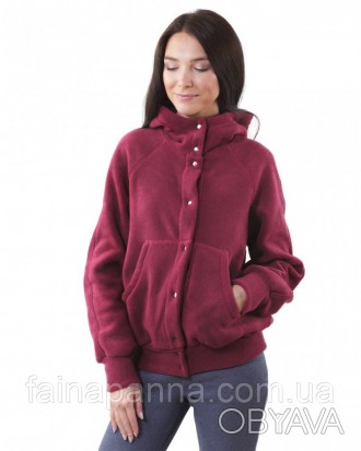 Яркая женская флисовая куртка с капюшоном
 
 Куртка кофта выполнена из мягкого п. . фото 1