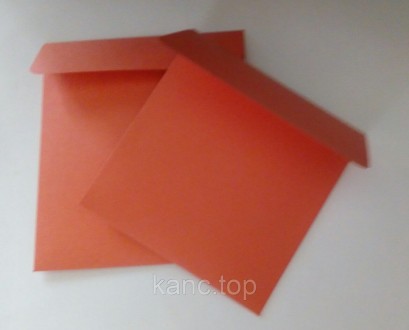 Дизайнерский двусторонний картон, плотность 170 грамм. Цвет оранжево-коралловый.. . фото 3