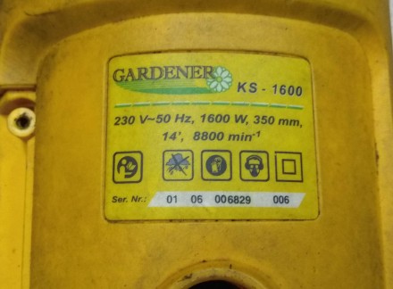 Продам оригинальные б/у запчасти на цепную пилу Gardener KS - 1600.
У каждой де. . фото 9