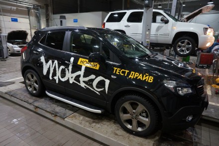 Защита порогов, подножки - Пороги на Opel Mokka Элегант. . фото 2