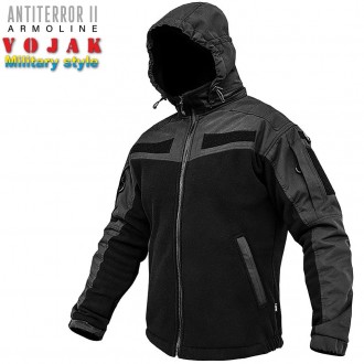 Толстовка тактическая флисовая с капюшоном (ANTITERROR II) Black. Київ. фото 1